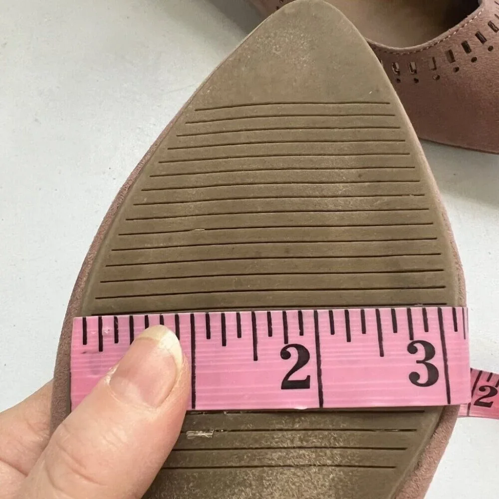 Seychelles Deville Pink‎ 1.25" Wedges Womens 10M Office Career Vegan Faux Suede - Picture 10 of 11